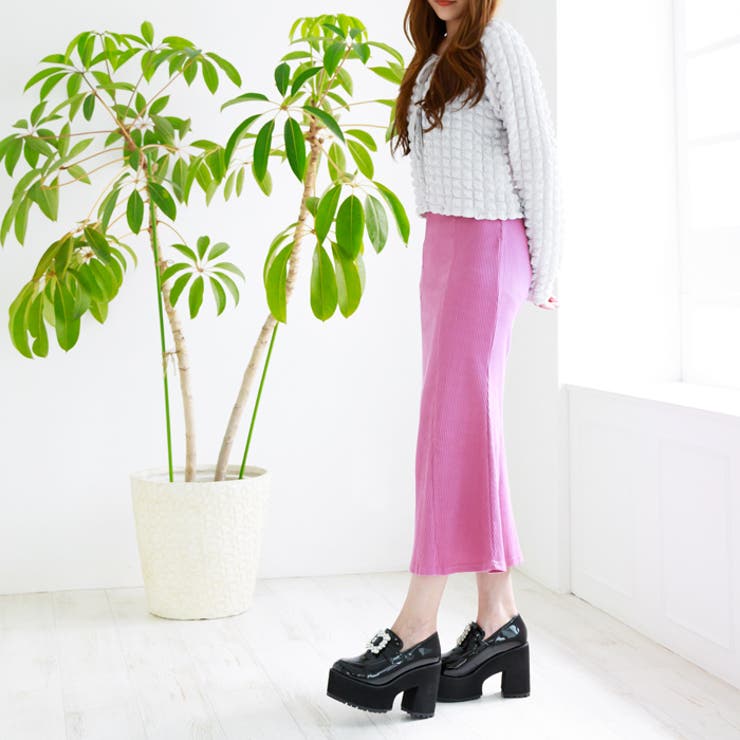 厚底ビジューバックルローファー[品番：ATAW0001230]｜attagirl 