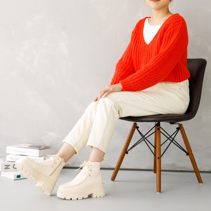 厚底レースアップモカシンブーツ | attagirl  | 詳細画像27 