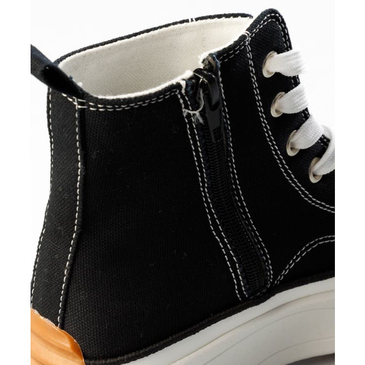 ハイカットスニーカー 厚底 裏起毛 2色 22.5-25.5㎝ 24zm1225 レザー調厚底ハイカットスニーカー la primavera online store