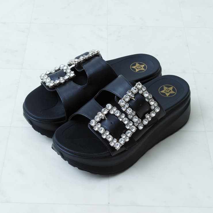 ビジューダブルベルトサンダル | attagirl  | 詳細画像2 