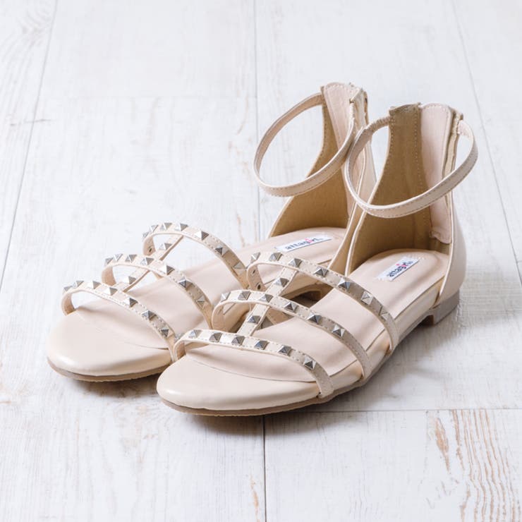 バックジップアンクルストラップスタッズサンダル | attagirl  | 詳細画像4 