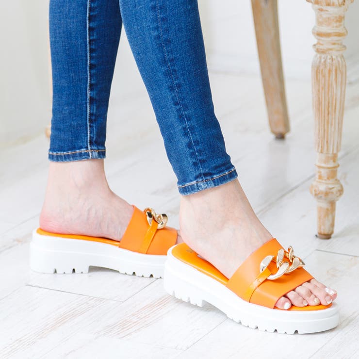 厚底チェーンモチーフミュールサンダル | attagirl  | 詳細画像20 