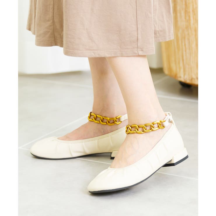 ⭐️Y⭐️パンプス インターショシュール INTER-CHAUSSURES ベルテッドフラット