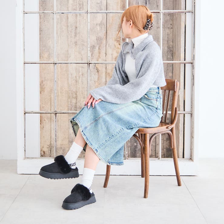 厚底ムートンサンダル[品番：ATAW0001318]｜attagirl