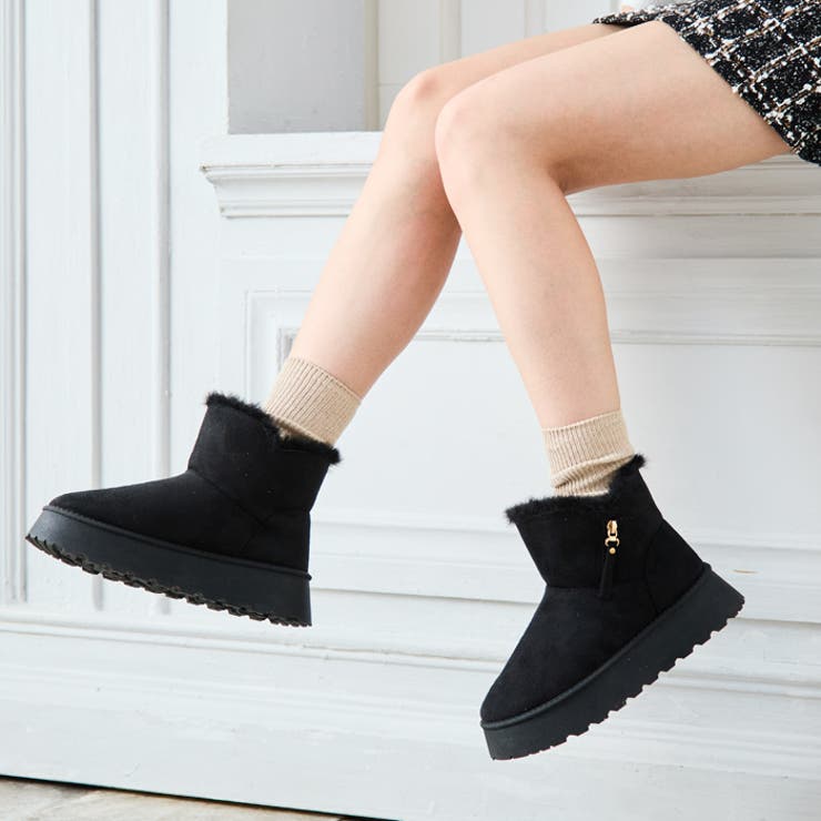 UGG (アグ) サイドジップ ムートンブーツ Classic Mini Zipper