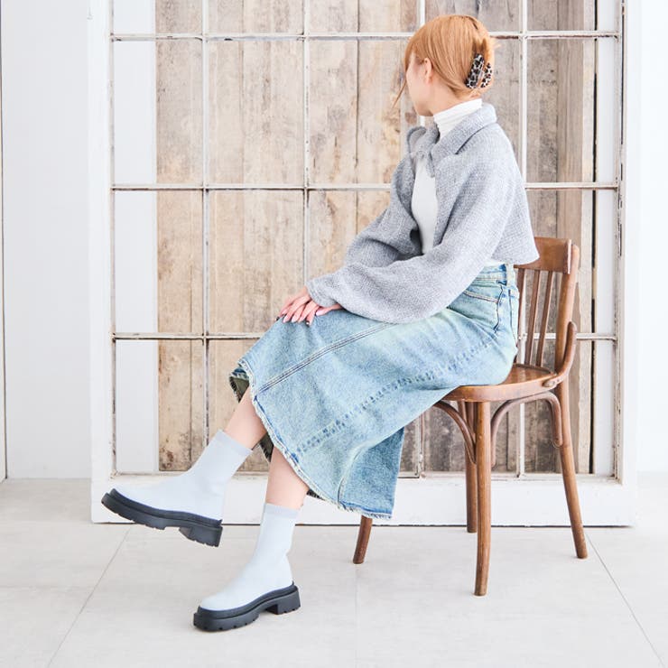 ストレッチニットソックスブーツ[品番：ATAW0001325]｜attagirl