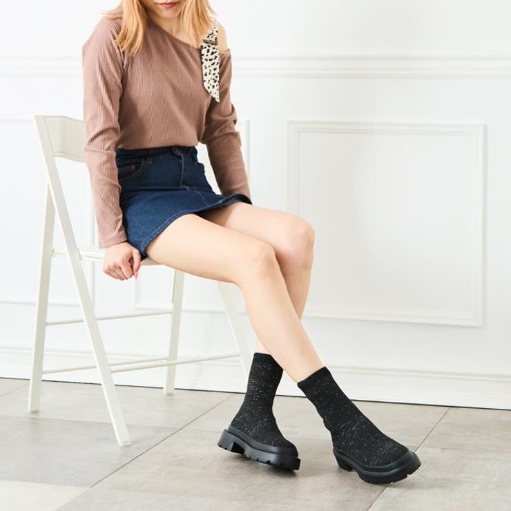 ストレッチニットソックスブーツ | attagirl  | 詳細画像41 