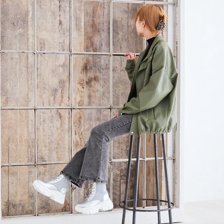 大きいサイズ レディース ダメージ加工10分丈レギンスパンツ