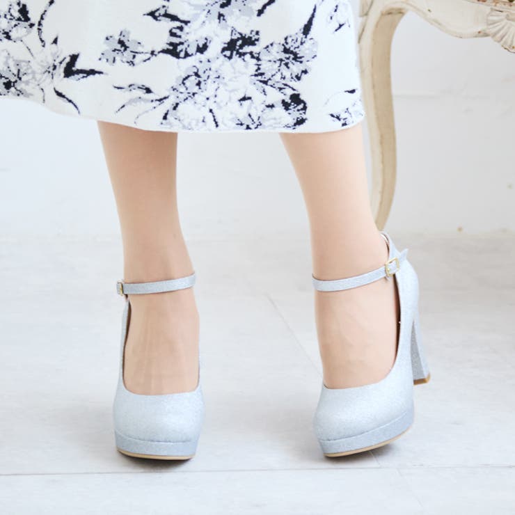 9cmチャンキーヒールラウンドトゥストラップパンプス | attagirl  | 詳細画像25 