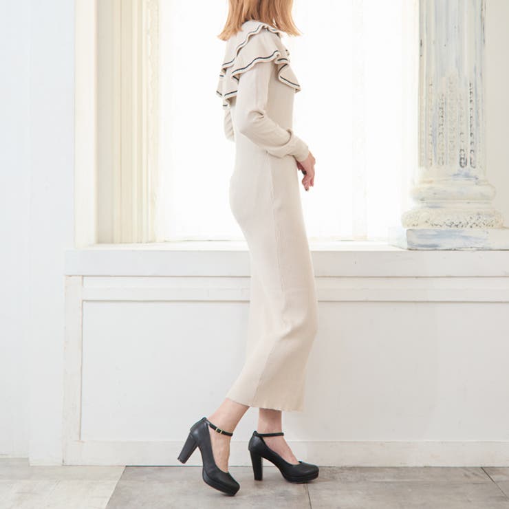 9cmチャンキーヒールラウンドトゥストラップパンプス | attagirl  | 詳細画像29 