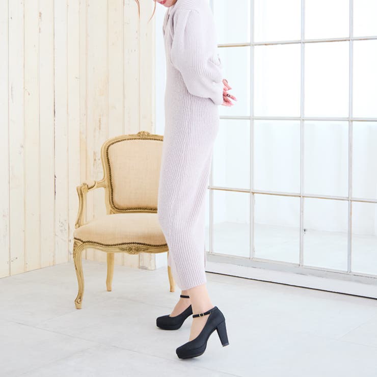 9cmチャンキーヒールラウンドトゥストラップパンプス | attagirl  | 詳細画像55 