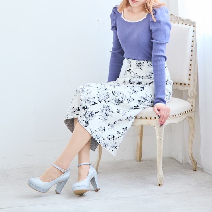 9cmチャンキーヒールラウンドトゥストラップパンプス | attagirl  | 詳細画像64 