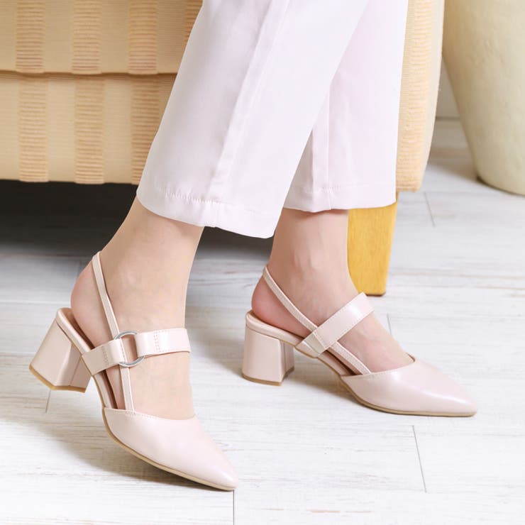 ポインテッドトゥバックストラップミュールパンプス | attagirl  | 詳細画像18 