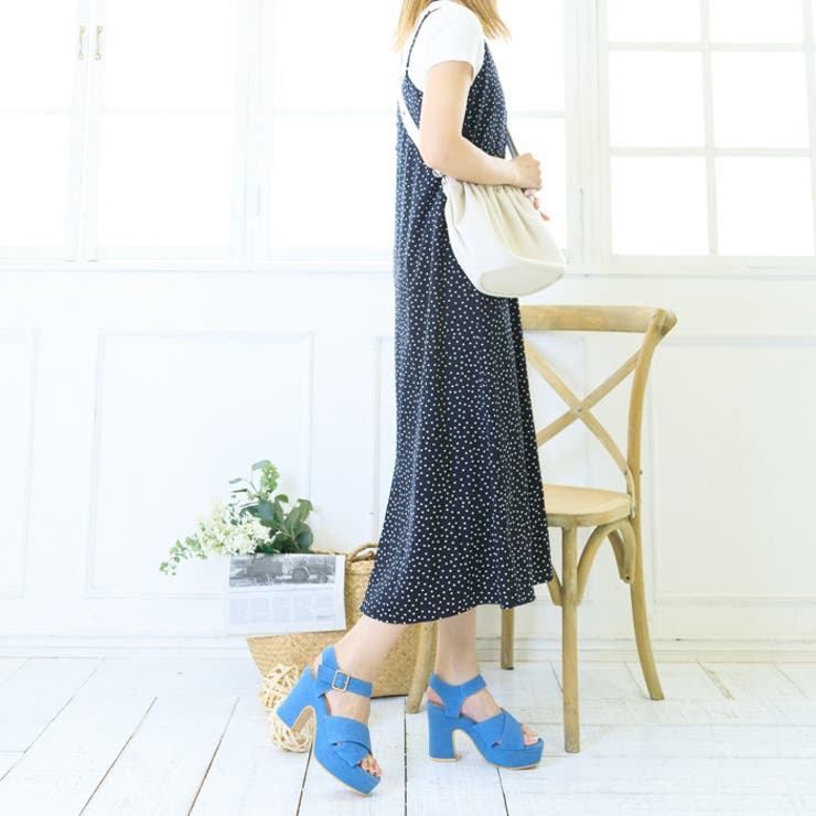 厚底クロスストラップサンダル[品番：ATAW0001290]｜attagirl