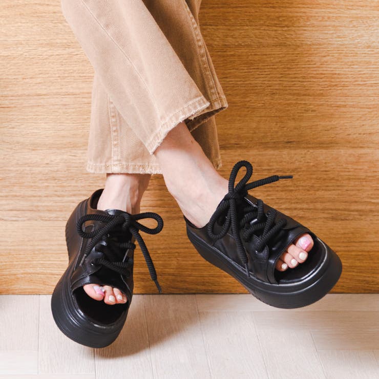 スニーカーソールレースアップサンダル | attagirl  | 詳細画像12 