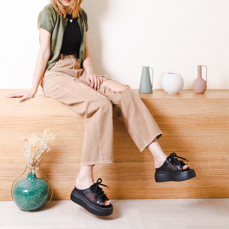 スニーカーソールレースアップサンダル | attagirl  | 詳細画像22 