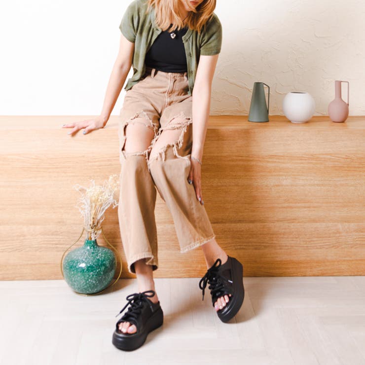 スニーカーソールレースアップサンダル | attagirl  | 詳細画像24 