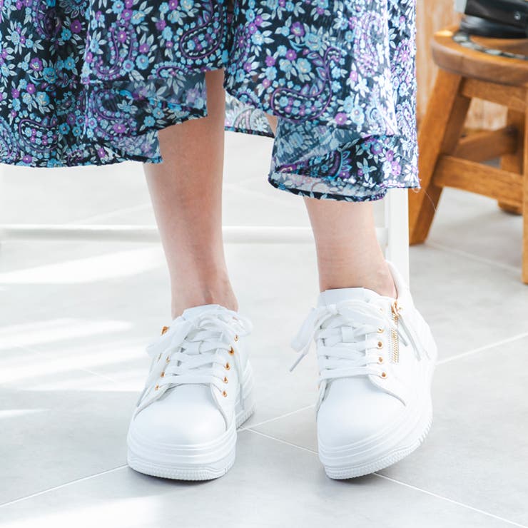 ジッパーデザインレースアップスニーカー | attagirl  | 詳細画像13 