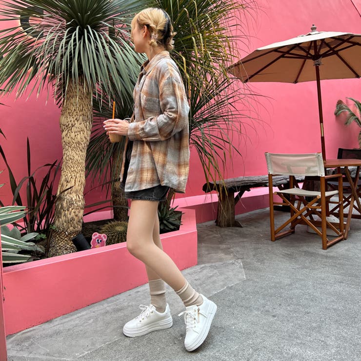 ジッパーデザインレースアップスニーカー | attagirl  | 詳細画像34 