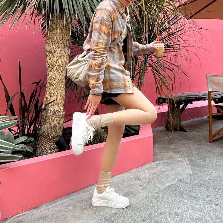 ジッパーデザインレースアップスニーカー | attagirl  | 詳細画像35 