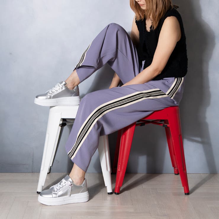 ジッパーデザインレースアップスニーカー | attagirl  | 詳細画像41 