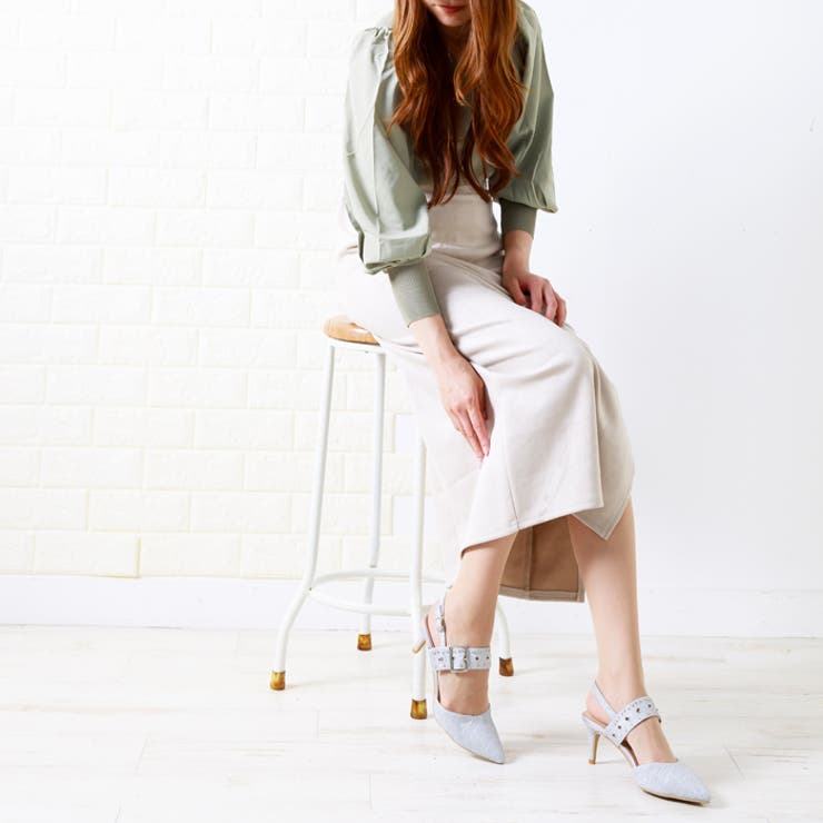 6cmヒールスリングバックスタッズパンプス | attagirl  | 詳細画像66 