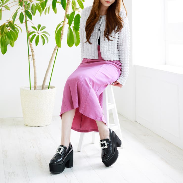 厚底ビジューバックルローファー | attagirl  | 詳細画像27 