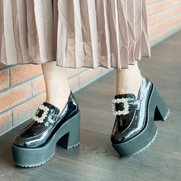 厚底ビジューバックルローファー | attagirl  | 詳細画像48 