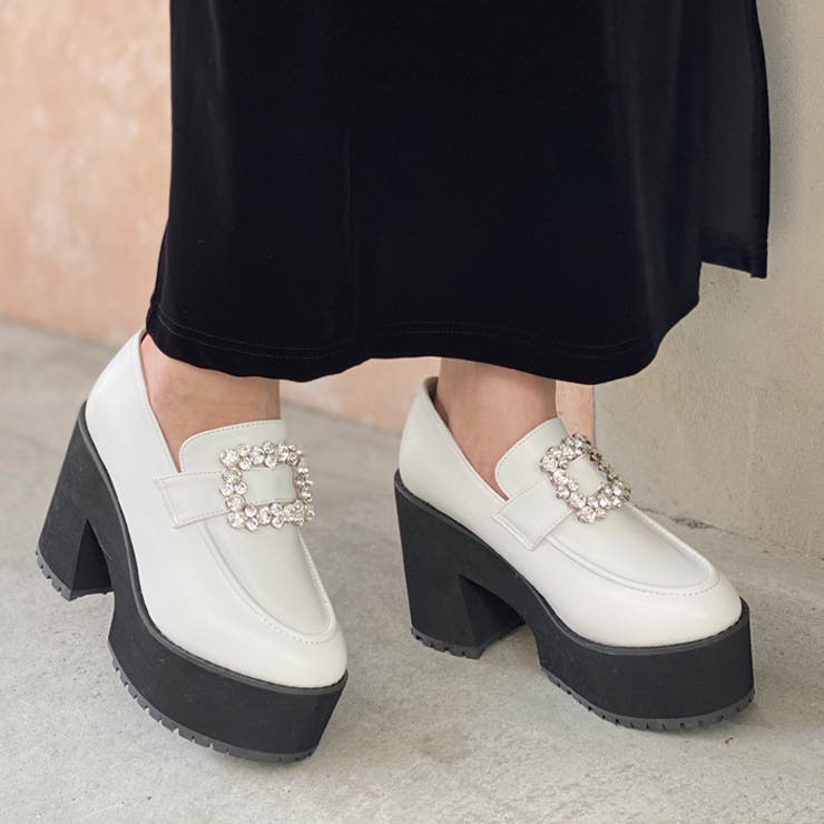 厚底ビジューバックルローファー | attagirl  | 詳細画像71 