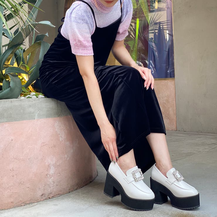 厚底ビジューバックルローファー | attagirl  | 詳細画像80 