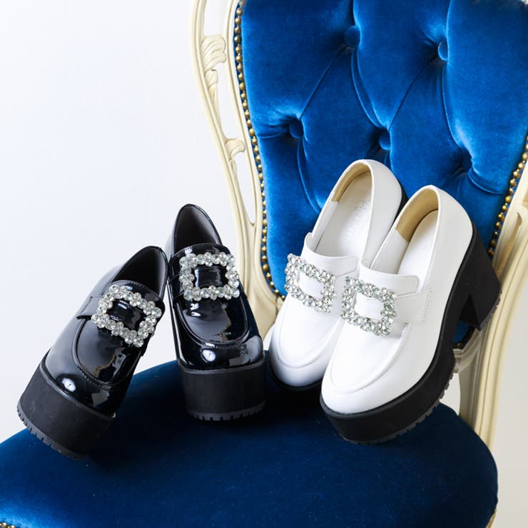 厚底ビジューバックルローファー | attagirl  | 詳細画像81 