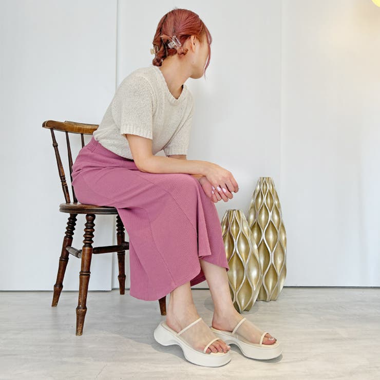 【日本入手困難】Leather thong sandals サンダル・ミュール 日本製 スクエアトゥ ストラップ ミュール サンダル ハイヒール