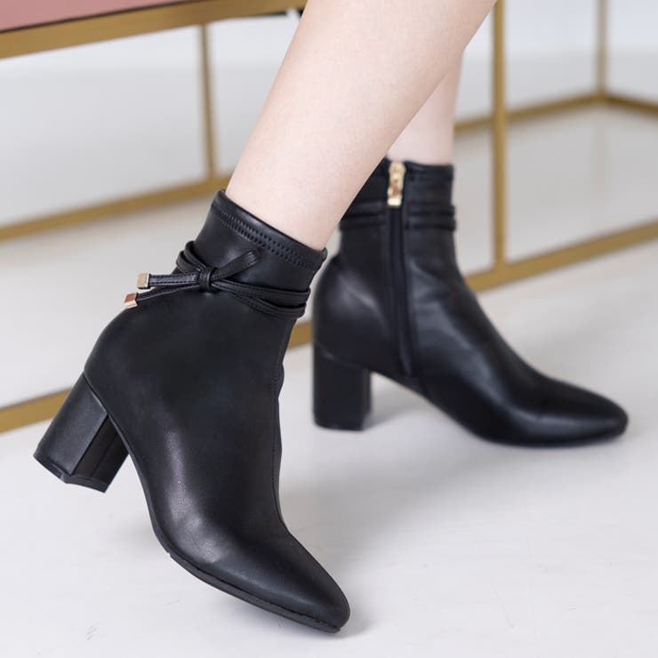 リボンベルトショートブーツ | attagirl  | 詳細画像10 