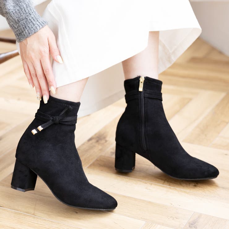 リボンベルトショートブーツ | attagirl  | 詳細画像12 