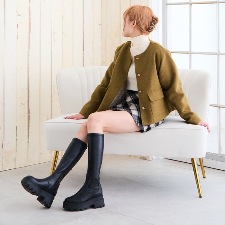 厚底タンクソールロングブーツ | attagirl  | 詳細画像31 