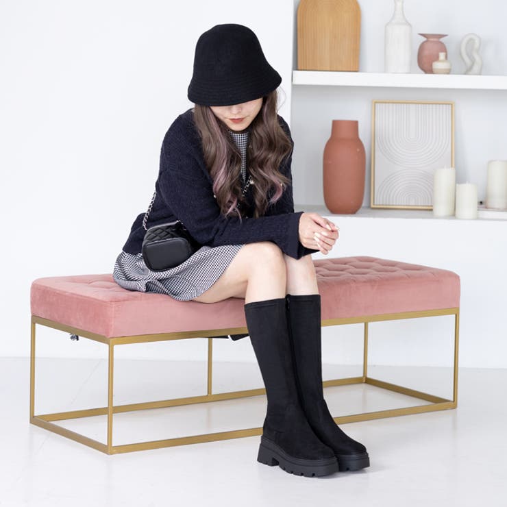 厚底タンクソールロングブーツ | attagirl  | 詳細画像46 