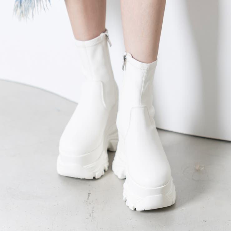 厚底スニーカーソールストレッチブーツ | attagirl  | 詳細画像13 