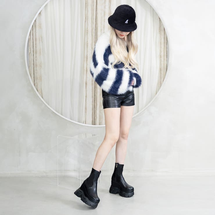 厚底スニーカーソールストレッチブーツ | attagirl  | 詳細画像18 