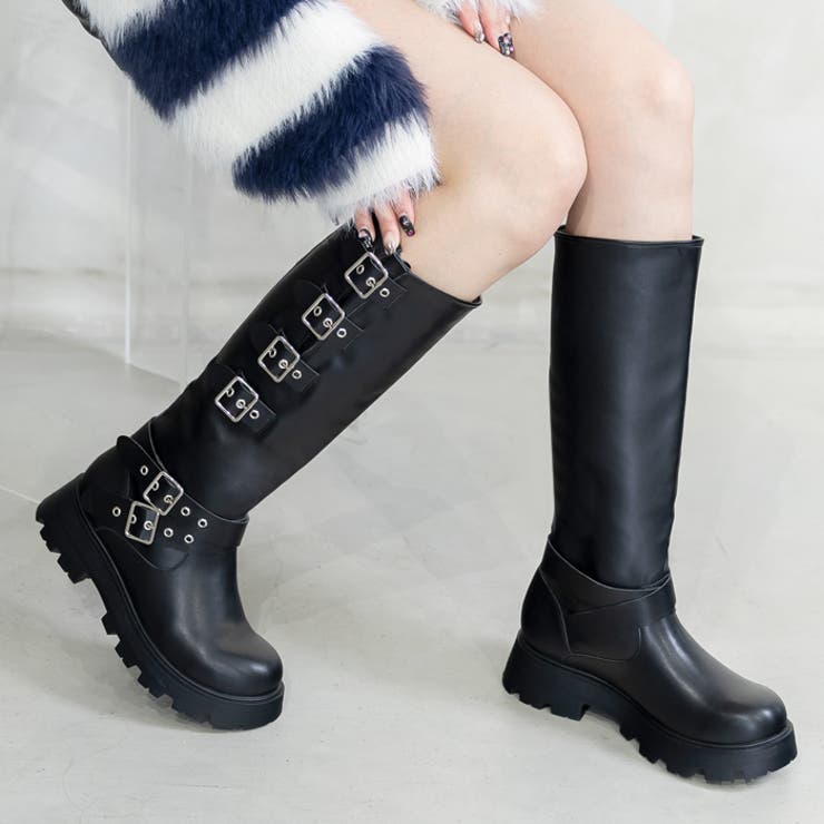 ベルトデザインバイカーブーツ[品番：ATAW0001388]｜attagirl