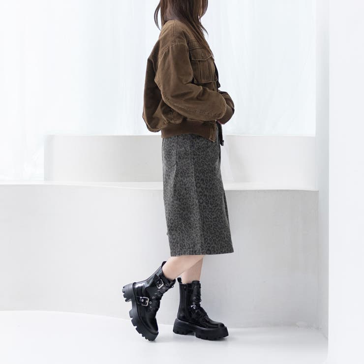 レースアップダブルベルトブーツ | attagirl  | 詳細画像12 