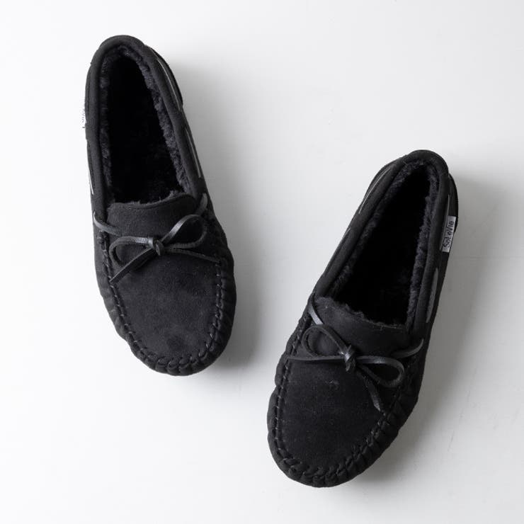 もこもこファー リボンモカシンシューズ | attagirl  | 詳細画像2 