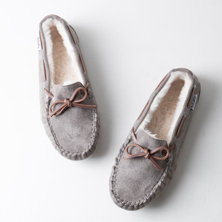 もこもこファー リボンモカシンシューズ | attagirl  | 詳細画像5 