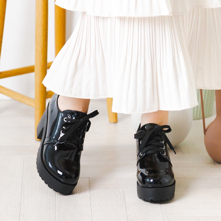 秋冬の新色♪7.5cm ヒール 厚底 ハイヒール レースアップ シューズ | attagirl  | 詳細画像11 