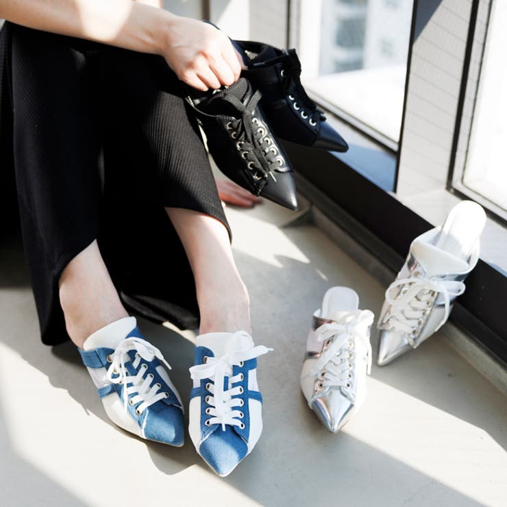 レースアップミュールパンプス | attagirl  | 詳細画像8 