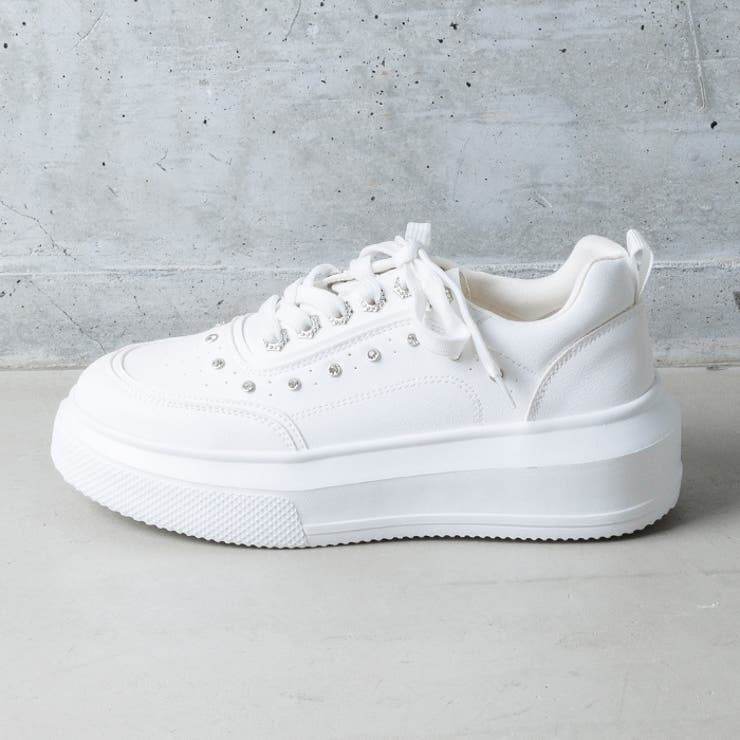 厚底ストーンデザインスニーカー | attagirl  | 詳細画像3 