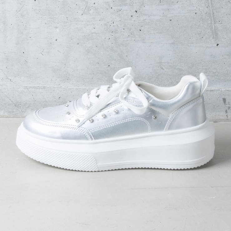 厚底ストーンデザインスニーカー | attagirl  | 詳細画像4 