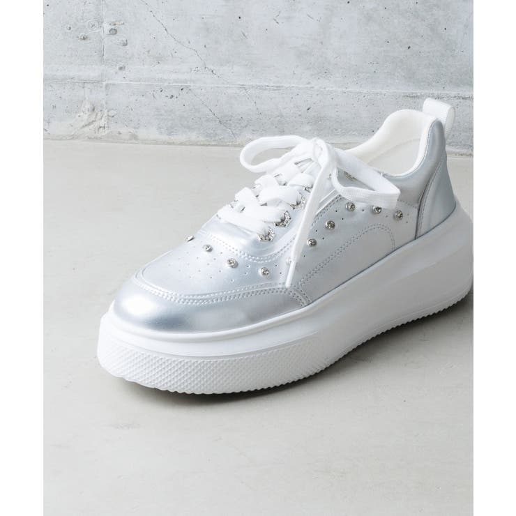 厚底ストーンデザインスニーカー | attagirl  | 詳細画像5 