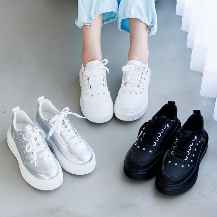 厚底ストーンデザインスニーカー | attagirl  | 詳細画像8 