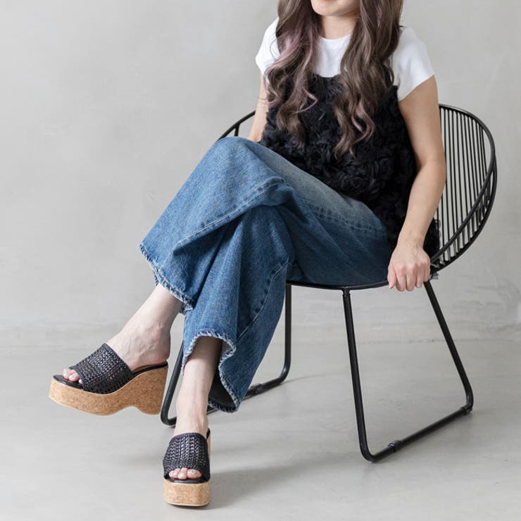 メッシュ編みウェッジミュールサンダル | attagirl  | 詳細画像23 