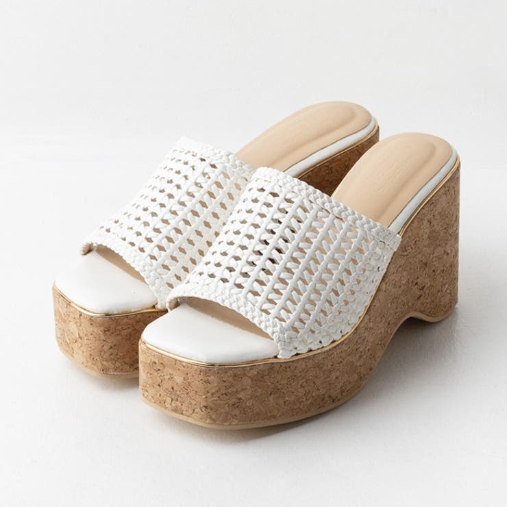 メッシュ編みウェッジミュールサンダル | attagirl  | 詳細画像3 